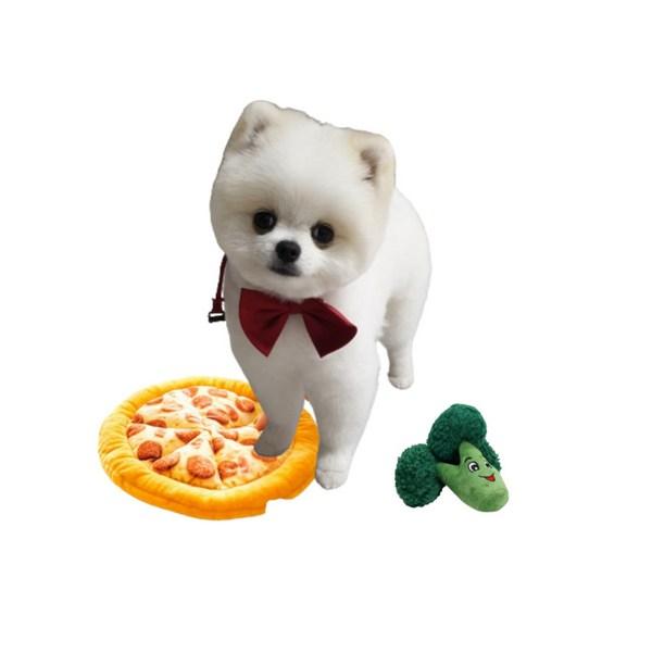 Dogsang Pet Curiosity Squeaking Dog Toy Squeaking Doll, One Pizza, 1 Piece