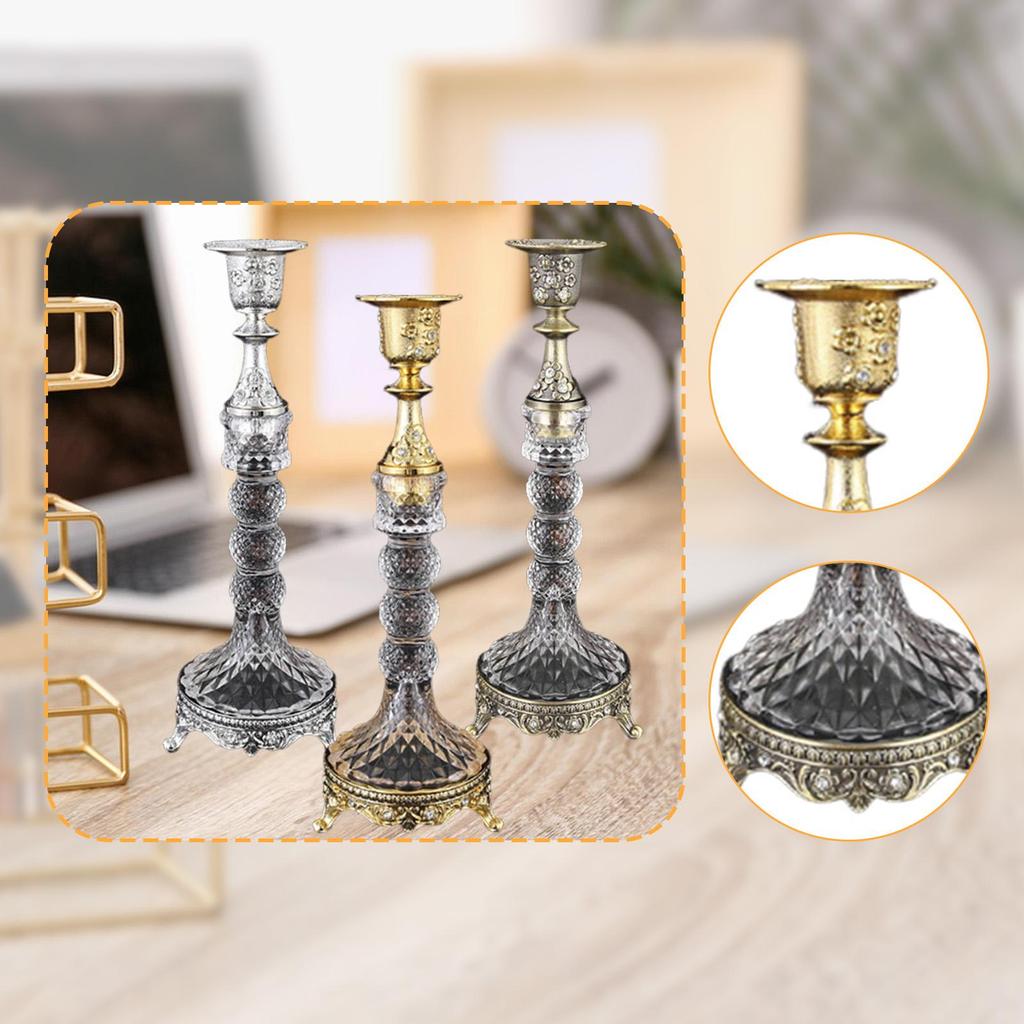 Mumluk Metal ve Cam Retro Tasarım Parti için Masa Orta Parçası Ev Dekorasyonu Mum Işığı Akşam Yemeği Yeni Eve Taşınma Hediyesi