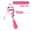 Press Eyelash Curler with Pink Handle & Carbon Steel for Natural Curling – Beauty Tool in Box.