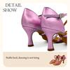 Modne Damskie Buty do Tańca Towarzyskiego Balowego Latin Tango Walc Cha Cha PU Obcas Wysoki 8CM