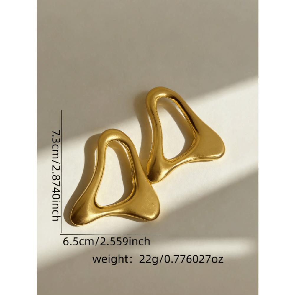 1 Pair Exaggerated Asymmetrical Hollow Out Earrings For Women