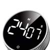 Digital Timer Magnetic Large LED Display Volume Adjustable Students Study Round Kitchen Countdown Cooking Baking Timer