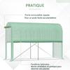 PE Garden Greenhouse, Balcony Greenhouse, Reinforced 140 G/m² Cover, Steel Frame, Roll-Up Zipped Door, 300 X 100 X 200 Cm