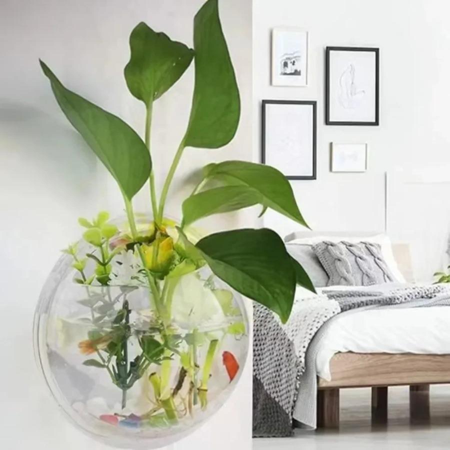 Hanging Flower Pot Glass Ball Vase Terrarium Wall Fish Tank Aquarium Container Hanging Glass Vase For Home Decor
