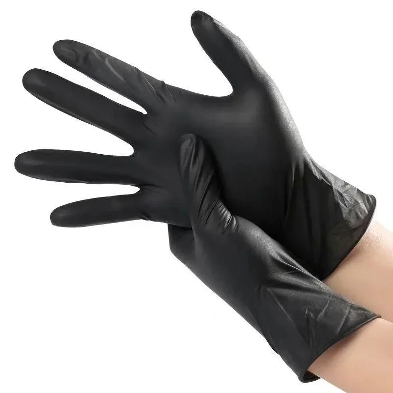 Disposable Black Nitrile PVC Gloves Strong Gloves For Housework Dish Washing Car Industry Gardening Pet Care Baking Cooking Tool