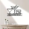 Exclusive Handmade Custom Vintage Cocktail Whiskey Metal Wall Art Personalized Name Home Bars Iron Easy Hang