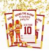 Darling Souvenir White Birthday Invitation Card 28 Pcs Fill or Write In Blank Invites Printable Party Supplies 5 x 7 Inches