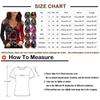 Women's Long Sleeve Sexy Floral Printed V-neck Lace Strapless T-shirt Blouse Top