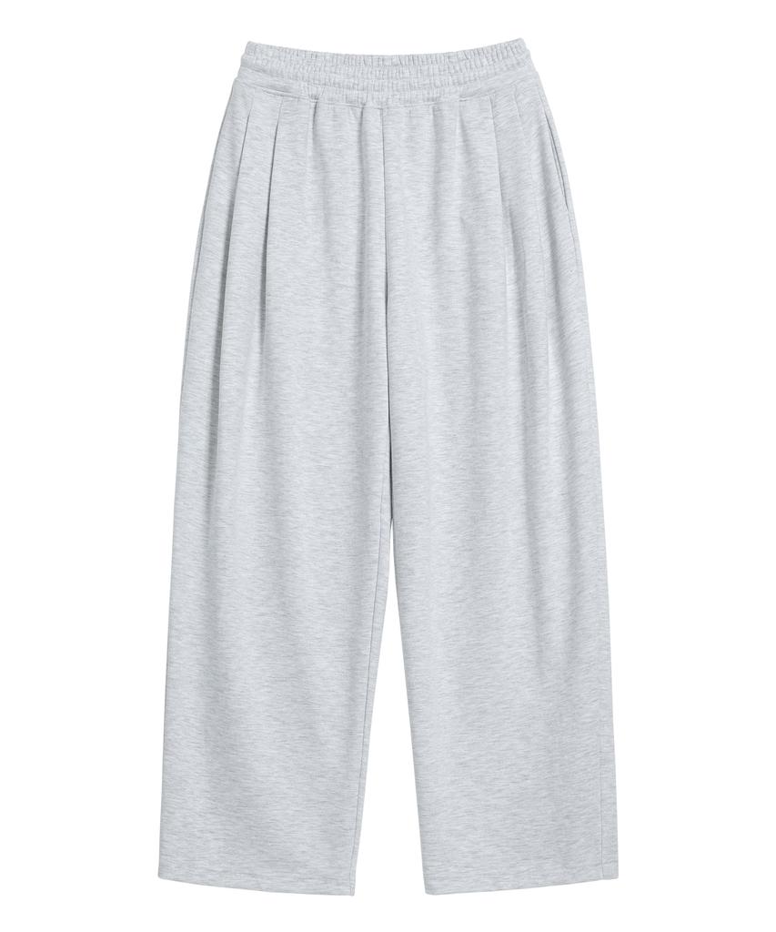 BRENSON (Renew Ver.) Double-Pleat Wide Sweatpants ( 4 Colors ) ( Fleece Line Option )