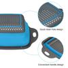 uxcell Folding Colander, Silicone Square, Foldable Strainer with Handle, Space-Saving, for Pasta, Vegetables, and Fruit, Blue, Small
