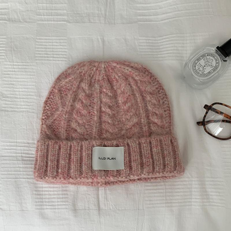 New Plush Twisted Knitted Hat for Women Winter Style Cold Proof and Warm Ear Protection Plus Velvet Thickened Fashionable Versatile Hat