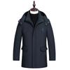 Mens Thick Warm Down Coat Seniors - Mid-Length Winter Jacket With Multiple Pockets 86-90% White Duck Waterproof