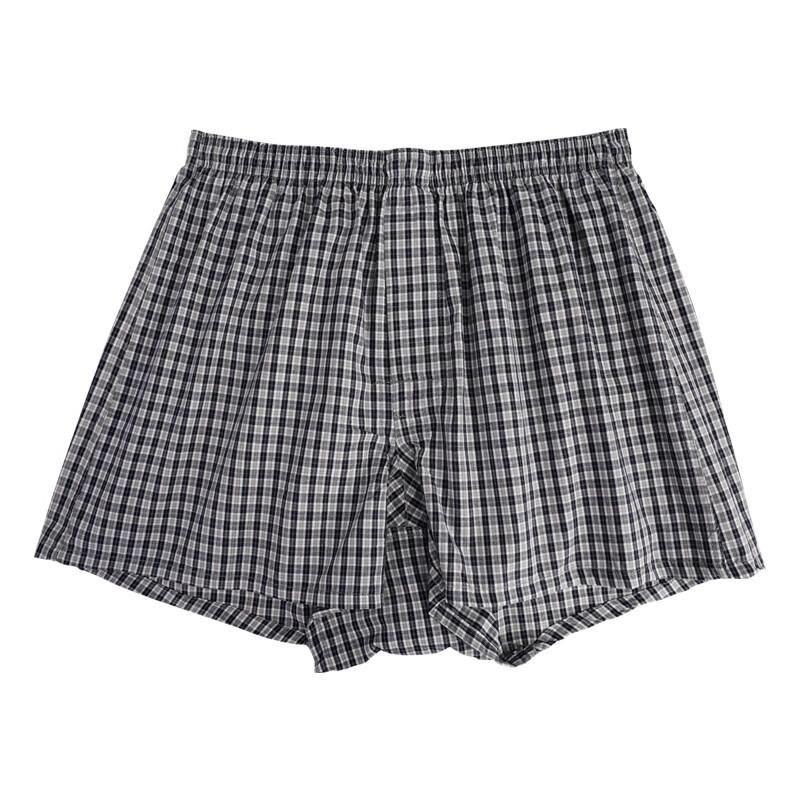 Langsha Men's Pure Cotton Plaid Boxer Shorts