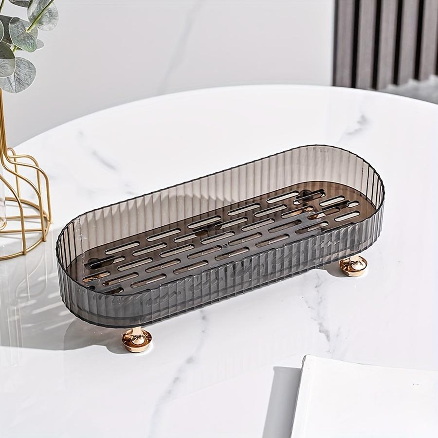 Badezimmer-Waschtischschale, Acryl-Make-up-Parfüm-Organizer für Kommode, Dekorativer Organizer-Arbeitsplatte für Hautpflege, Kosmetika