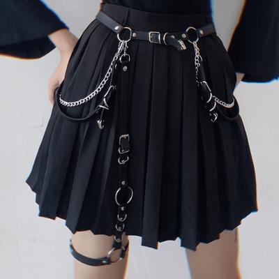 Metal Skirt Belt Hip Hop JK Leg Loop Harajuku Waist Chain  Dress Accessories