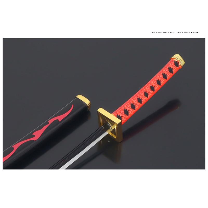 26cm Espada Ardiente Kinemon OP Una Hoja Katana Modelo Pieza Periférico Anime Adorno para el Hogar Decoración Juguete para Chico Niño Varón