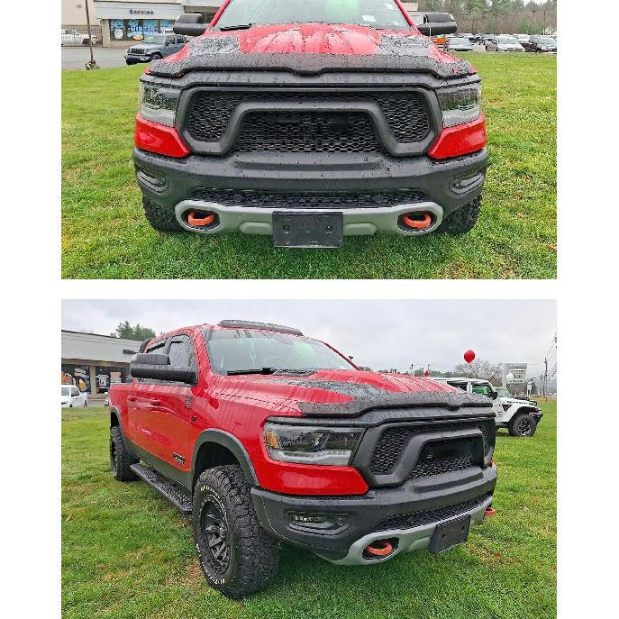 Front License Plate Frame for Dodge Ram 1500 DT Rebel & TRX ONLY 2019-2024 Front Bumper License Tag Plate Holder Mounting Bracket Replace #