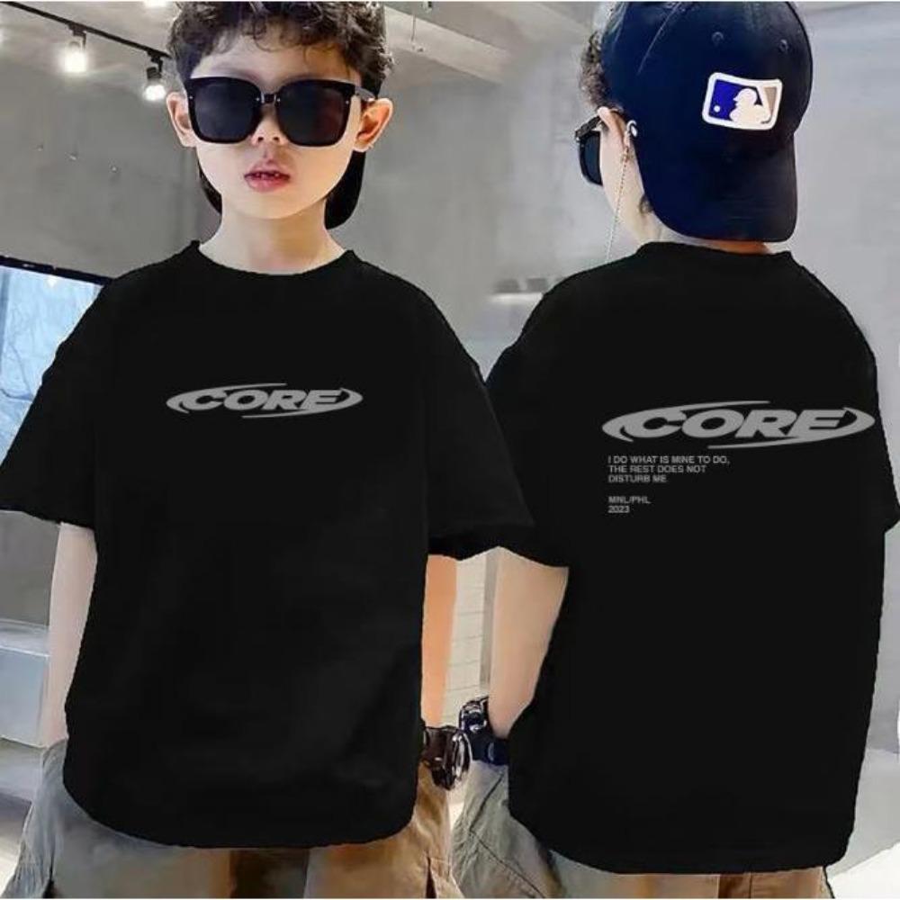 Street casual round neck short sleeved printed children's T-shirt