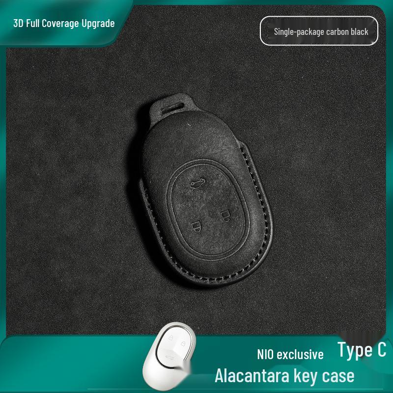 Nio Schlüsselhülle: Kompatibel mit ET5, ET7, ES6, ES7, ES8, EC6 - Nubuk Auto Schlüsselhülle mit Schnalle