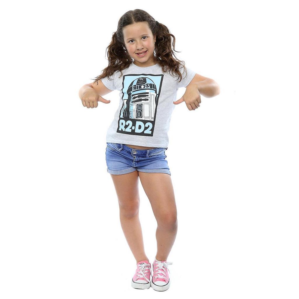 Star Wars Childrens/Kids R2-D2 Poster Heather T-Shirt