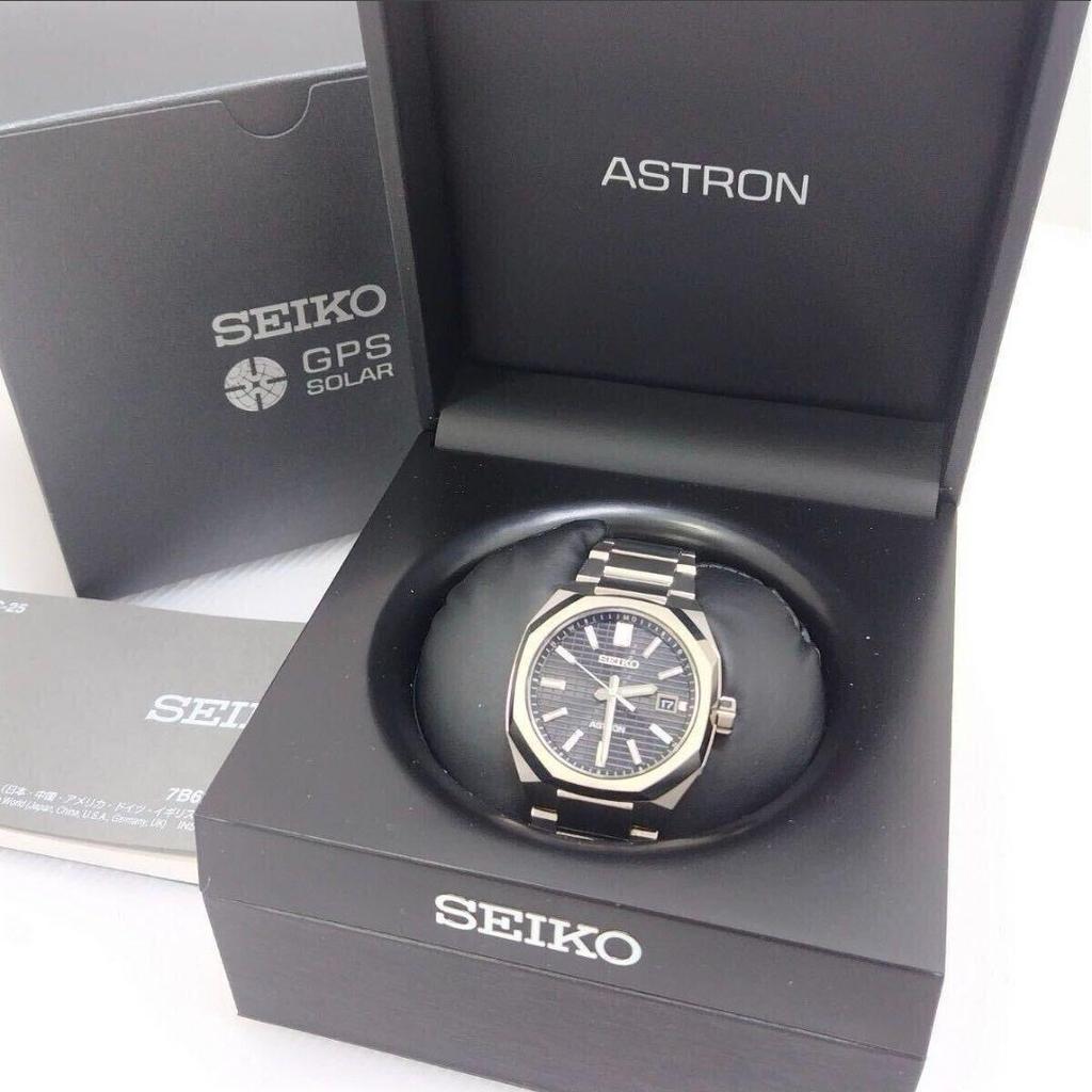 Used (0317x1) Beautiful Condition SEIKO ASTRON 7B72-0AF0 Radio Solar Watch Date Men's Working Condition