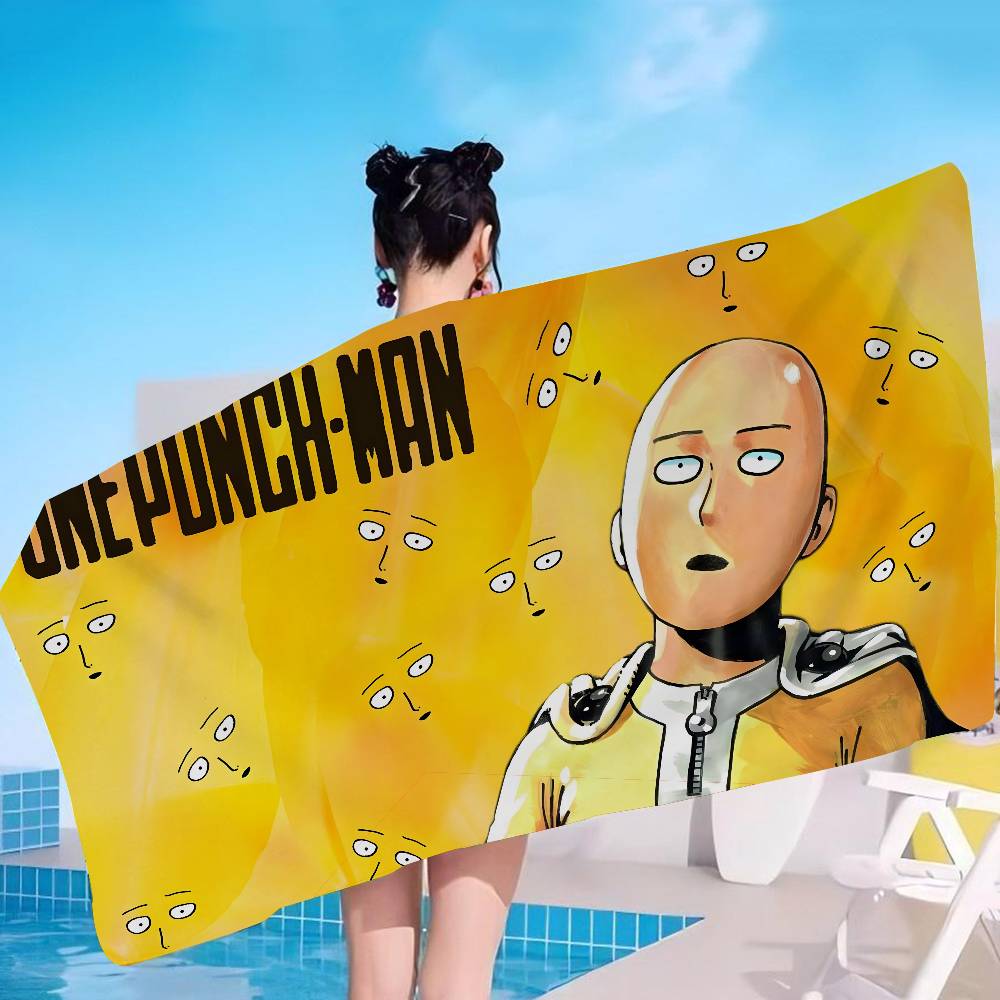 One-PunchS Man Anime Microfiber Beach Towel Absorbent Quick dry Soft Yoga Swimming Resort Mountain Climbing Towel