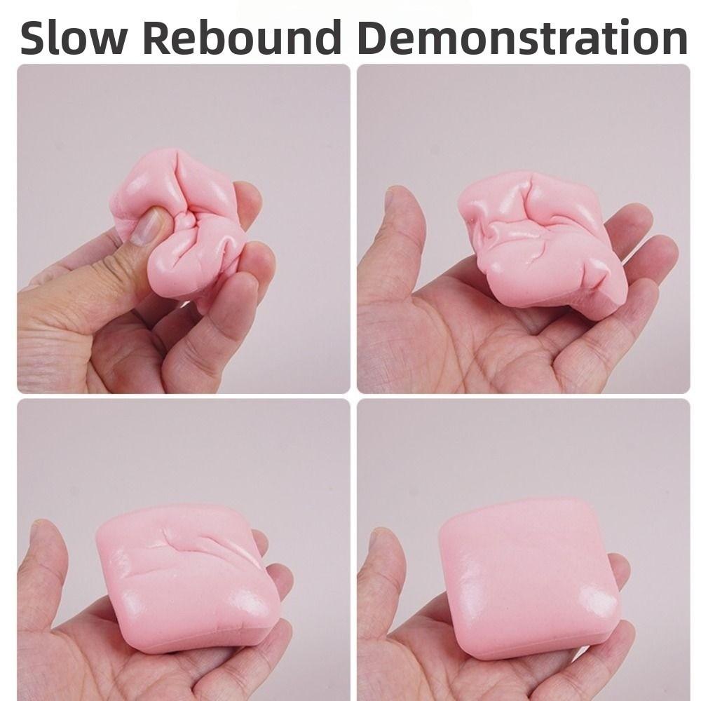 Simulation Square Bread Squeeze Toy Anxiety Relief Decompression Pinch Toy Office Gift