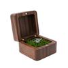 Luxury Jewelry Display Box Proposal Wedding Ring Storage Organizer Packaging Wedding Walnut Wooden Jewelry Ring Box for Gift