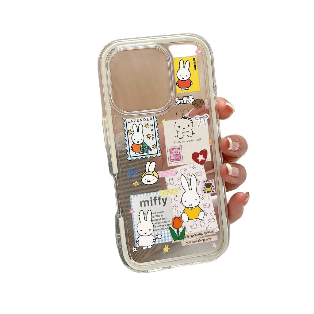 Miffy Rabbit Stamp Sticker for Apple iPhone16/17promax Mobile Phone Case 14/15 Cute 12 Sets 13
