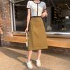 High-waisted Short Skirt for Women In Spring and Summer New Style, Slim and Versatile Large Size Black Rear Slit Hip-covered Skirt Skirt
