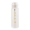600ml Cute Daisy Clear Plastic Water Bottle Portable Sports Tumbler Outdoor Water Drinking Bottle With Carrying Strap