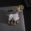 Vintage Schaf Perlenbrosche Exquisite Niedliche Tier Serie Lässig Partykleid Anzug Bekleidungszubehör Anstecknadel