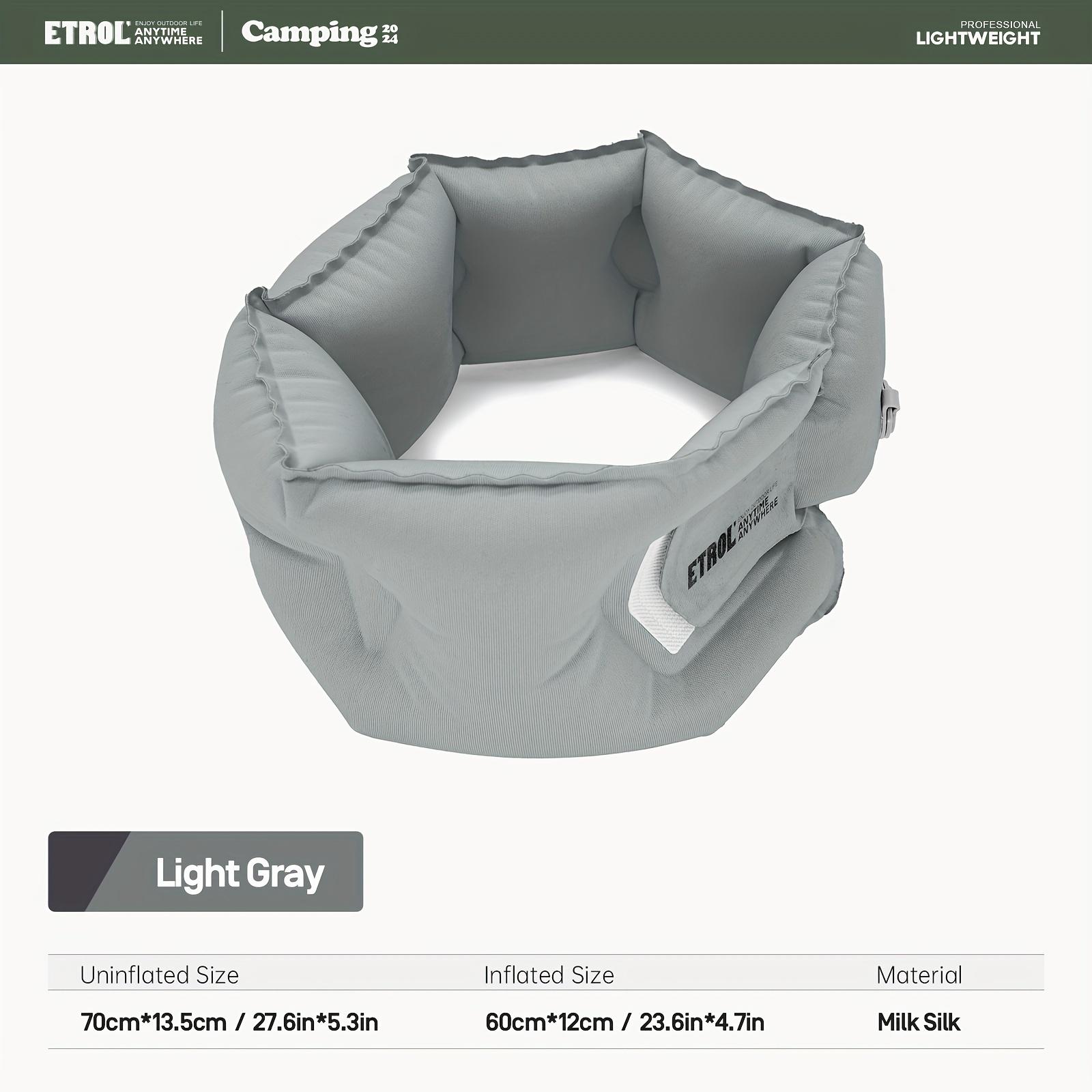 

ETROL 1 шт. надувная подушка для шеи, подушка для сна в дороге, подушка U-образной формы, подходит для автомобиля, самолета светло-серый