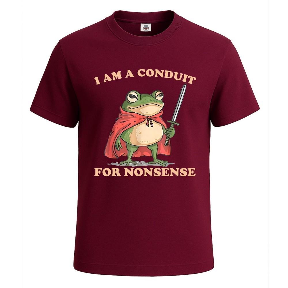 I am a conduit for nonsense funny frog animal mens tshirt party joke tee top