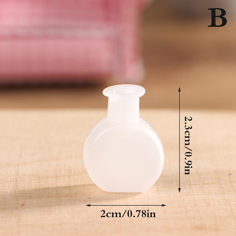 24 Styles 1/12 Lovely Miniature Dollhouse Glass Vase Mini Flower Vase for Doll House Furniture Decoration Accessories