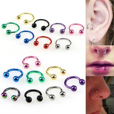 Körperpiercing Hufeisen Augenbraue Nase Ohr Lip Bar Nippelringe Knorpelpiercing