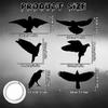 18 Pieces Hanging Crow Halloween Decorations Bird Raven Ornament Sculpture