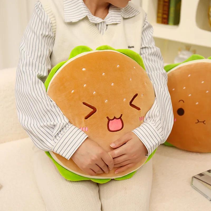 French Fries Hamburger Plush Toy Cute Pizza Foodie Snack Throw Kawaii Christmas Gift Pillow Kids Stuffed Toys Room Decoration