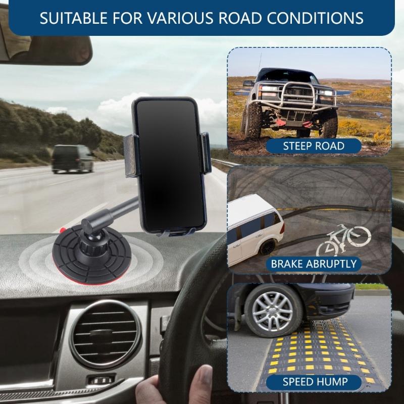 Multiple Surfaces Car Phone Holder Base With Powerful Adhesive For Smartphone Navigation Devices Stable 17mm Ball Mounts
