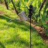 Solar-Powered Iron Art Flower Fairy Lawn Lamp Outdoor Waterproof Garden Kettle Hollow Rojection Light for Decorative Outdoor Use