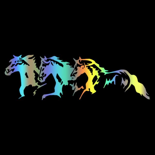 Ck3386 #Running Horses Vinyl Car Sticker Waterproof Cool Waterproof Removable Decal Self -Adhesive Car Auto Stickers