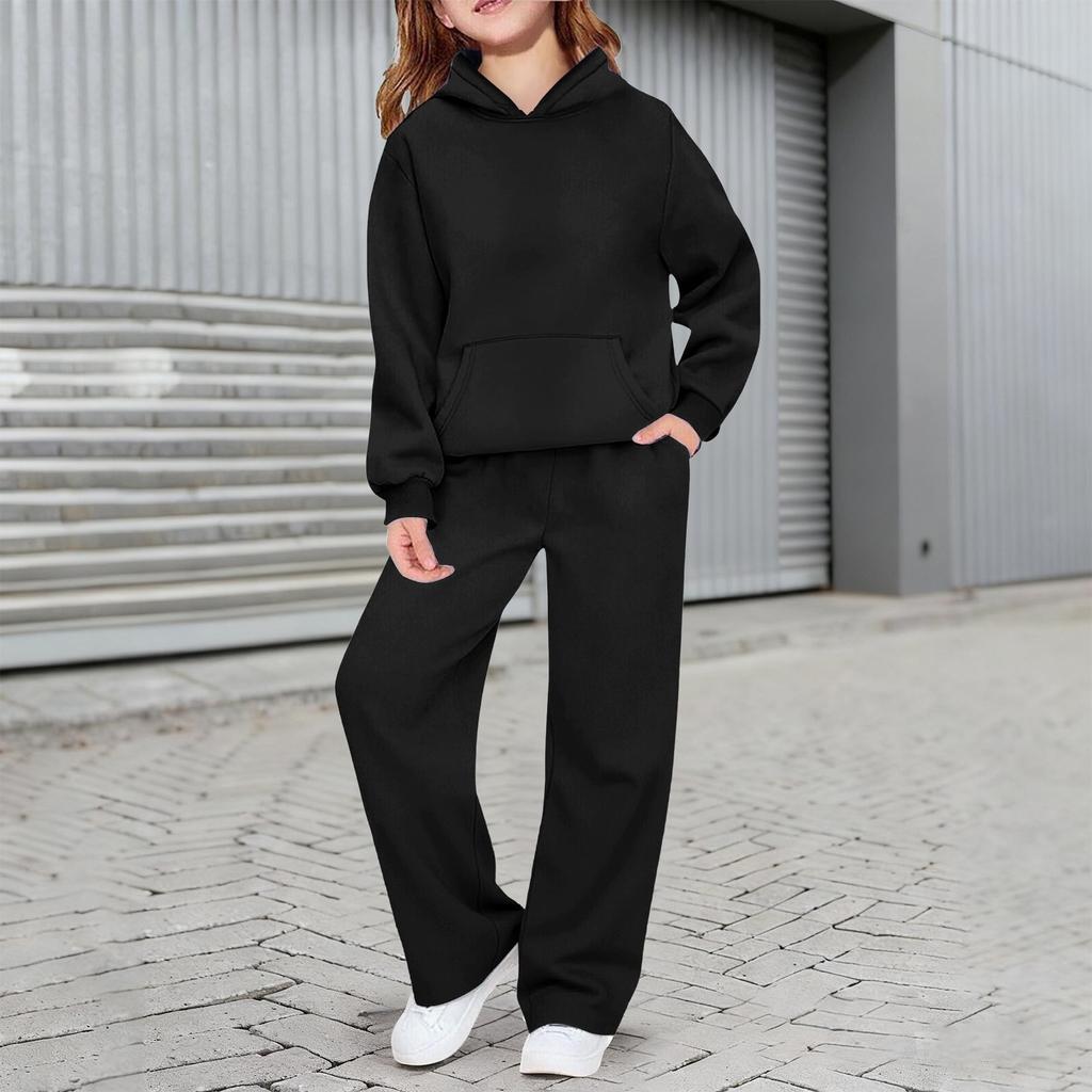 Kapuzenpullover und Hose Set für Jungen Mädchen Alter 6-12 Sportbekleidung Outfit