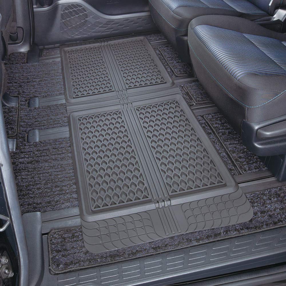 BONFORM FlexGuard Car Mats, 2nd Row, Minivan/Standard Car, 50x140cm, Black, 6455-05BK