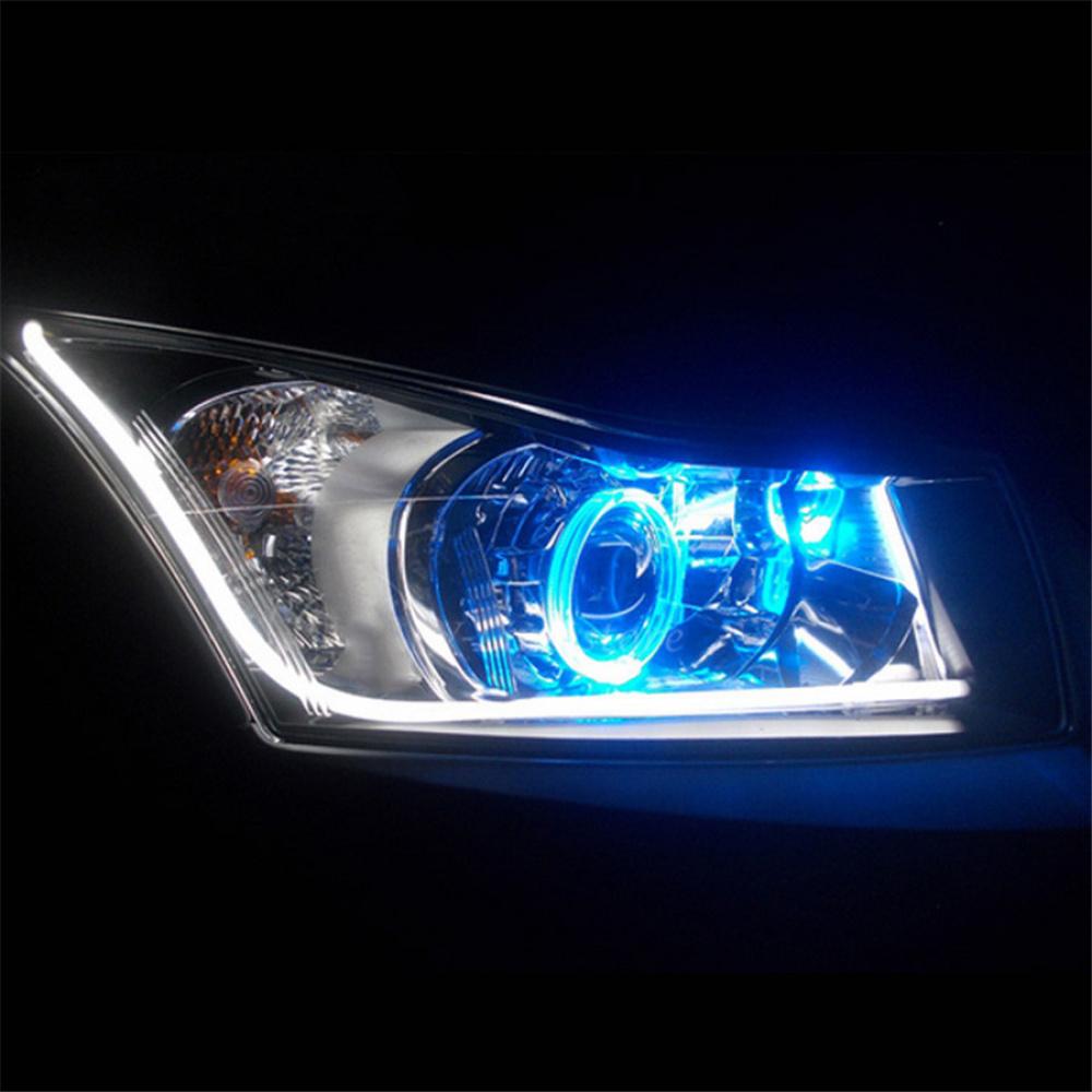 2 Pcs 60Cm Soft Flexible Car Flowing Led Light Strip Drl Turn Signal Lamps Dc12V