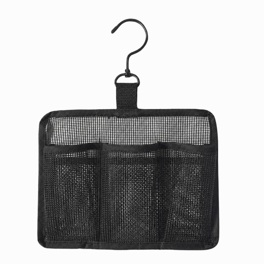 Hollow Storage Mesh Cosmetic Bag Portable Shower Storage Bag Mesh Hanging Toiletry Bag Outings чёрный