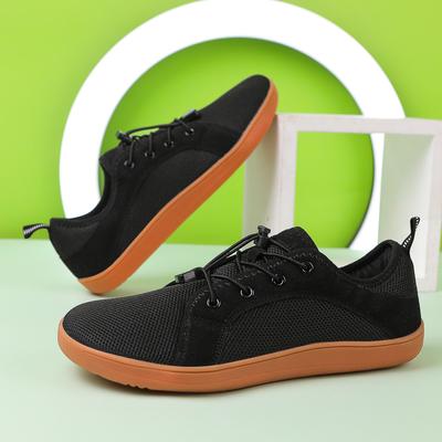 Sneakers Herr Nya Bred Tå Sport Utomhus Jogging Mjuk Sula Snörning Mesh Tyg Träning Anti-halk Bekväma Vardagsskor