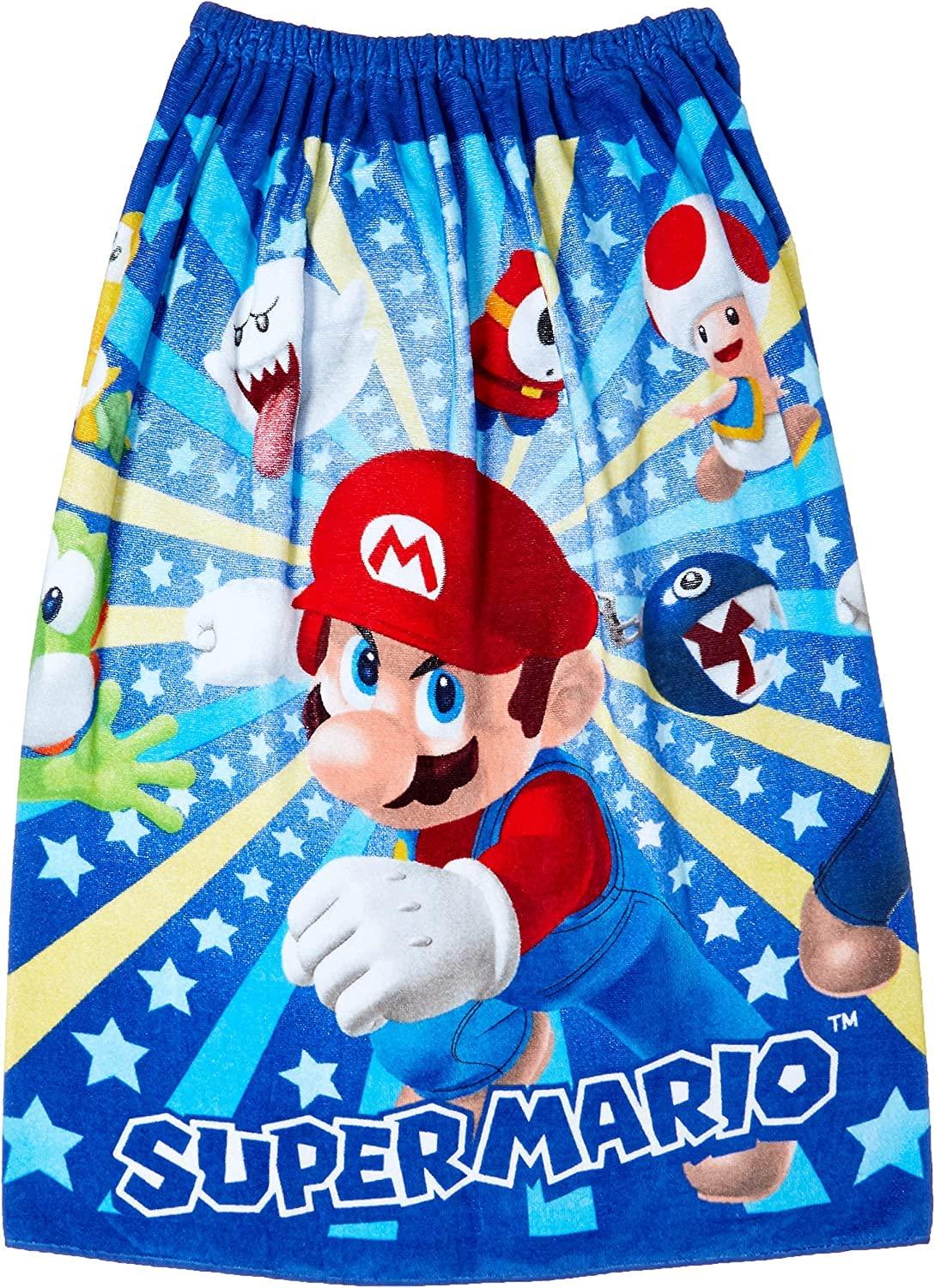 Marushin Wrap Towel Mario 80cm Length Nintendo Super Mario Wearable Bath Towel Wrap Towel Girls Boys 4525003800 Bros. Children s