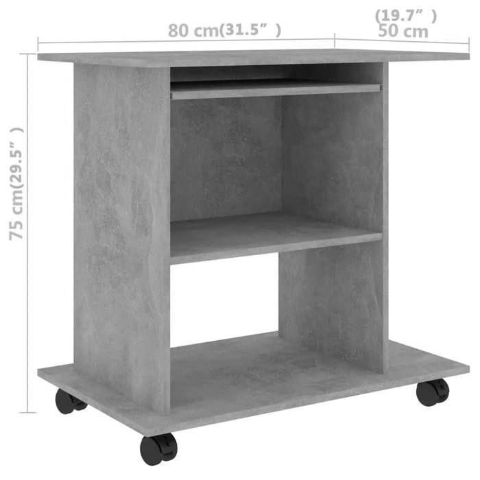 VidaXL Bureau d'Ordinateur, Table d'Ordinateur, Table d'Étude, Meuble de Salon Salle de Séjour Salle de Travail Maison 802898