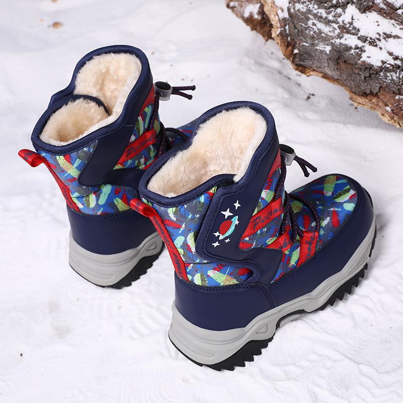 Newest Children'S Winter Hightop Warm Snow Boots Fashion Casual Comfort Cotton Boot Girls Outdoor Nonslip Plus Velvet Sport Shoes
