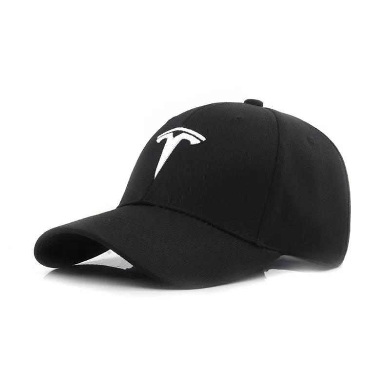 

Tesla Car Emblem Embroidery Snapback Baseball Cap Spring and Autumn Outdoor Adjustable Auto Logo Casual Hats Sunscreen Hat